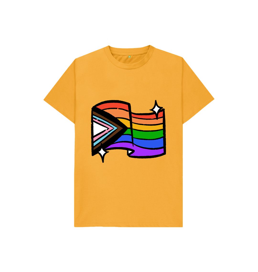 Mustard Pride butterfly tee by Ella