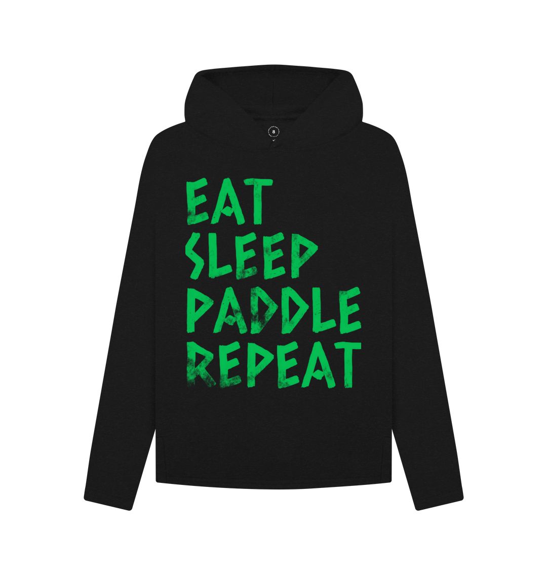 Black Eat Sleep Paddle Repeat Remill\u00ae Relaxed Fit Hoodie