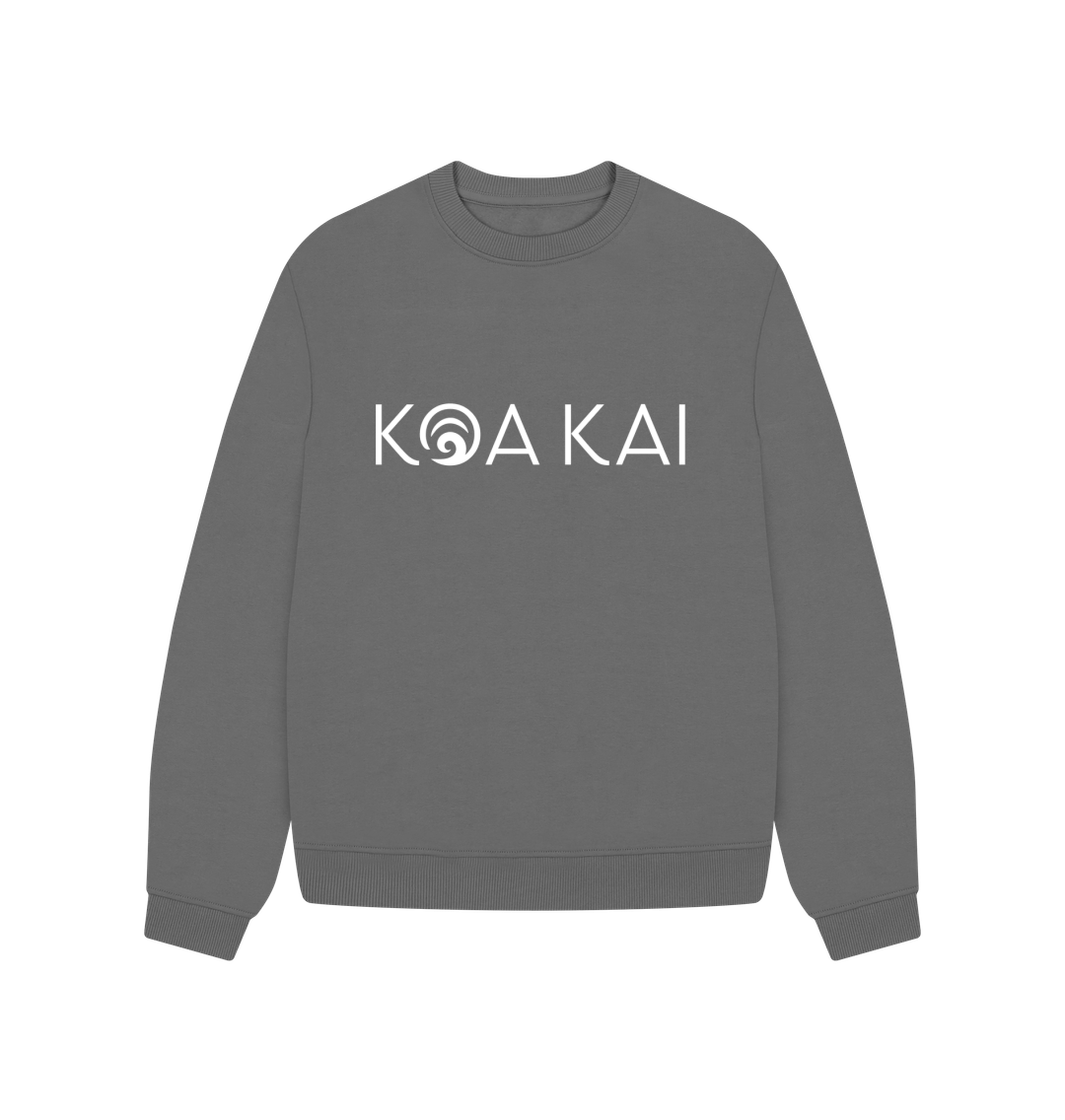 Slate Grey Printed Sweater Front