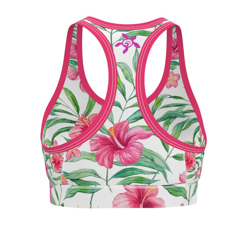 Ava print sports bra